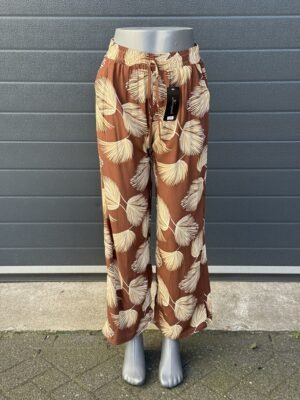 Zomerse Wijde Broek Print Moos A188 | Katoen Mix M/L-XL/XXL