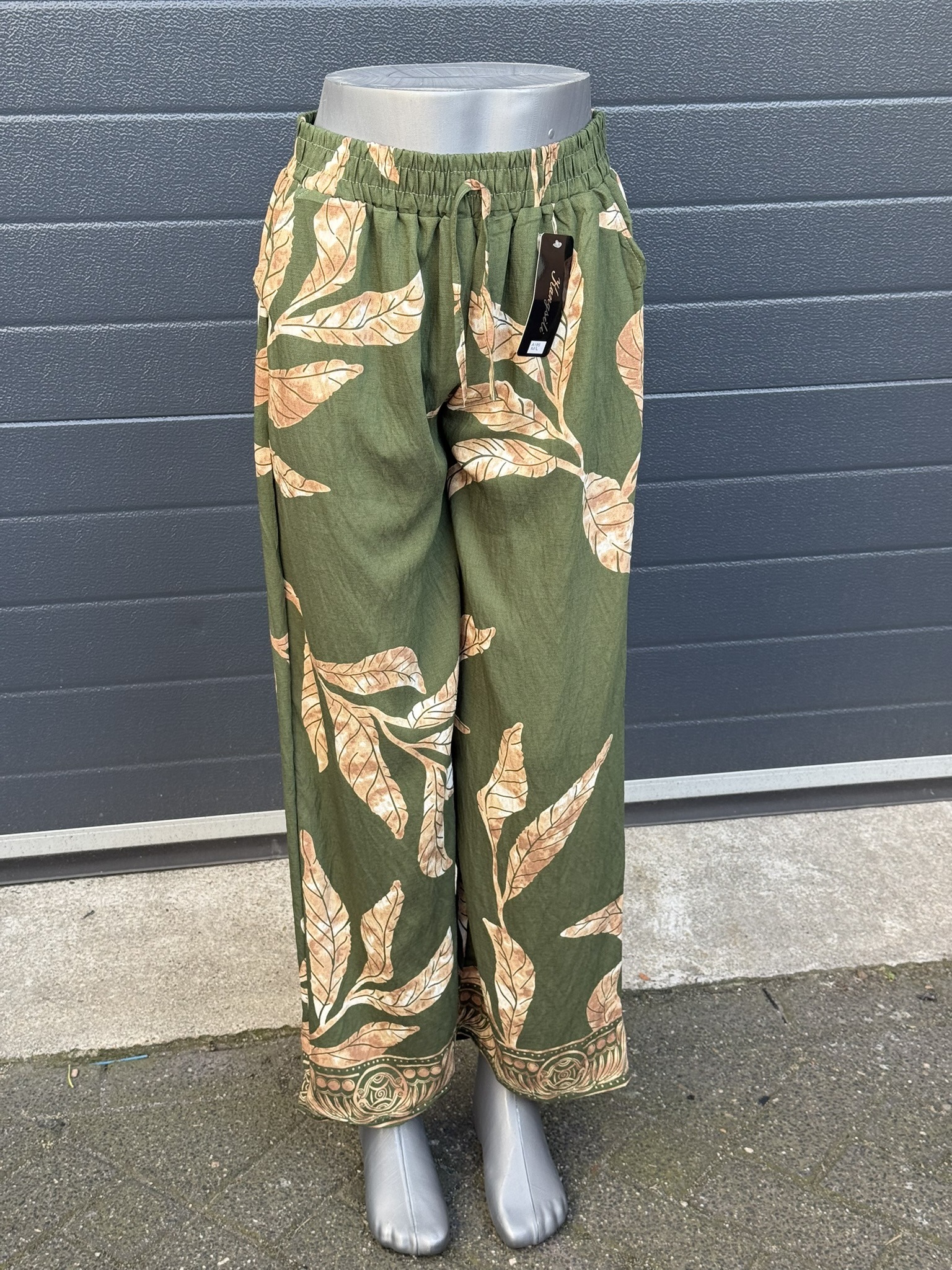Zomerse Wijde Broek Print Mascha A195 | Katoen Mix M/L-XL/XXL