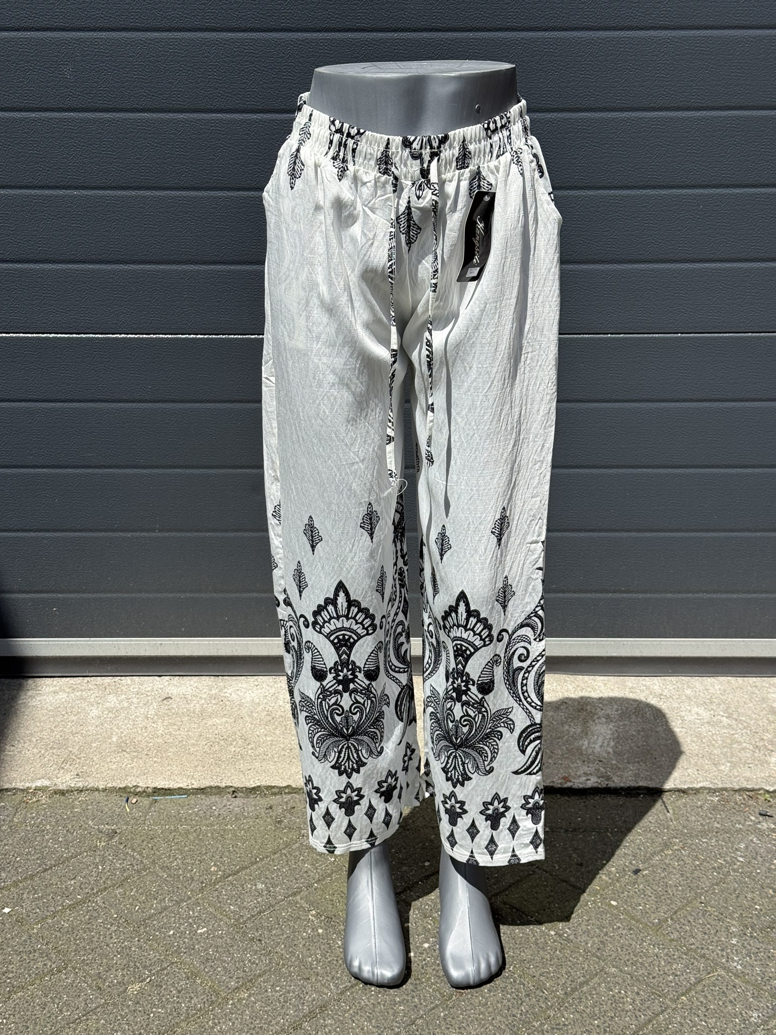 Zomerse Wijde Broek Print Mieke A172 | Katoen Mix M/L-XL/XXL - Afbeelding 2