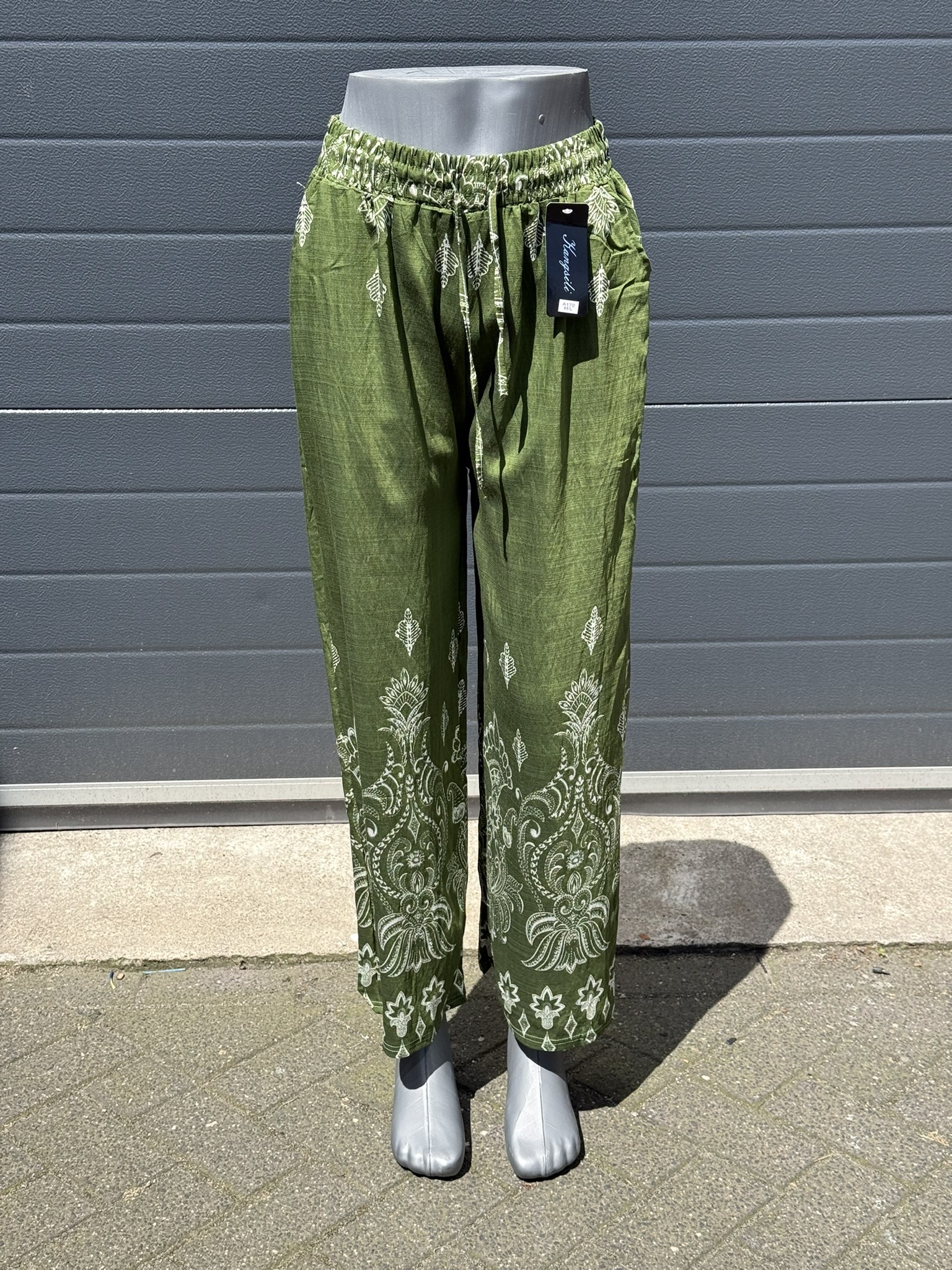 Zomerse Wijde Broek Print Mieke A172 | Katoen Mix M/L-XL/XXL