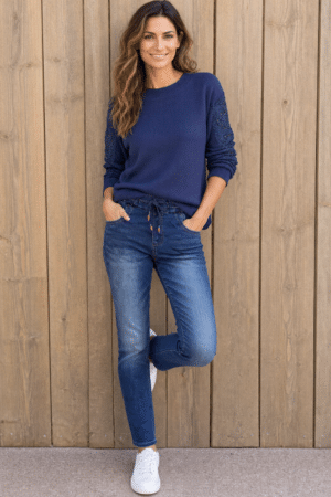 Karostar Joggingjeans K2836 Donkerblauw | Maat 38-48